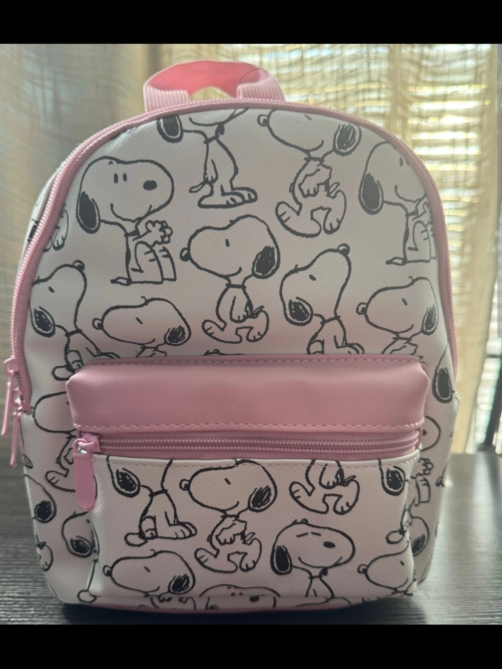 Peanuts Pink Snoopy Print Mini Backpack